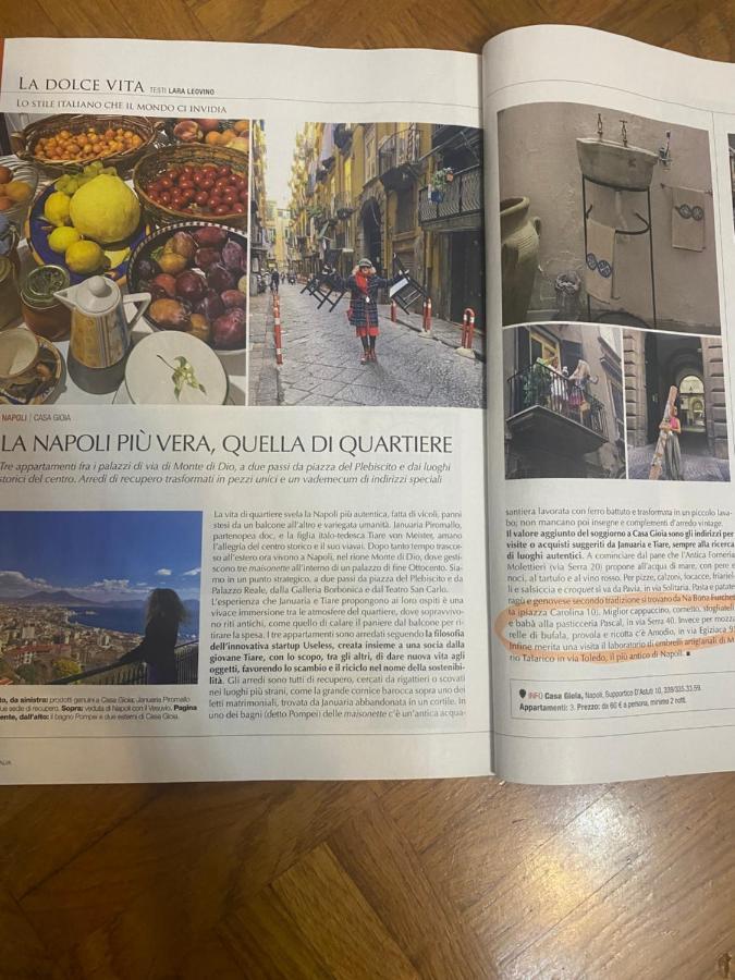 나폴리 Casa Gioia, Tra Palazzo Reale,Lungomare E Monte Echia 아파트 외부 사진
